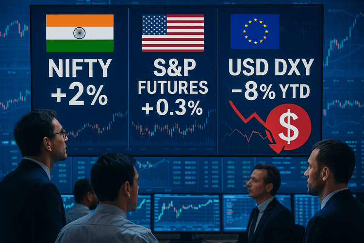 Nifty Surges 2% as Global Stocks Gain, Dollar Stumbles