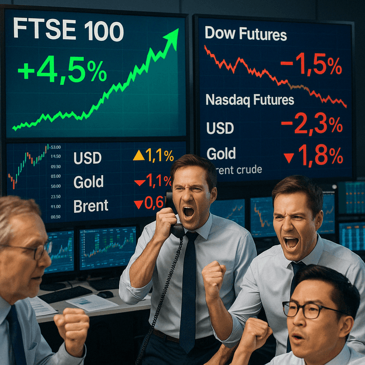 Global Markets Mixed: US Futures Drop, UK Stocks Surge