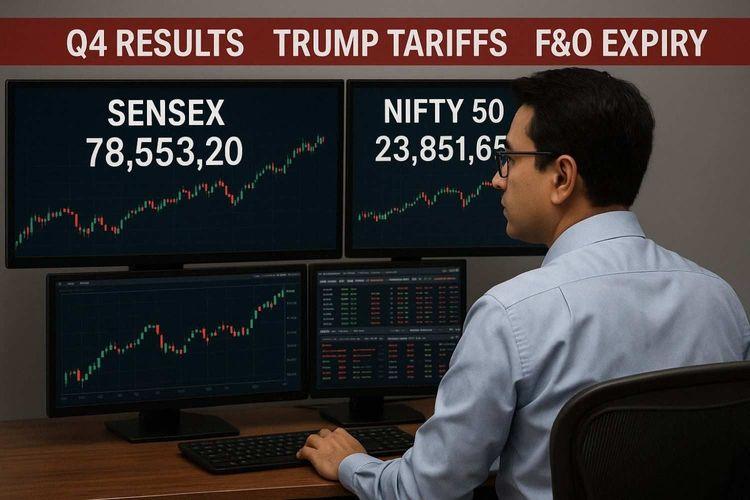 Sensex Rally Faces Test from Q4 Results & Global Tariffs