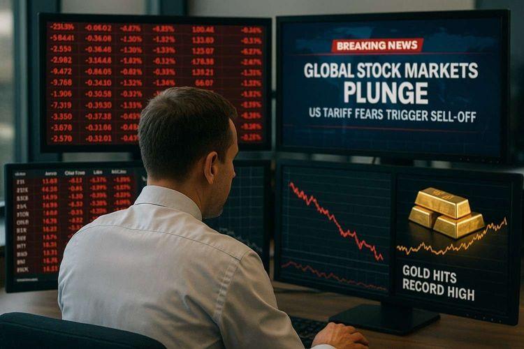 US Tariff Jitters Wipe $5T Off Markets, Gold Hits High