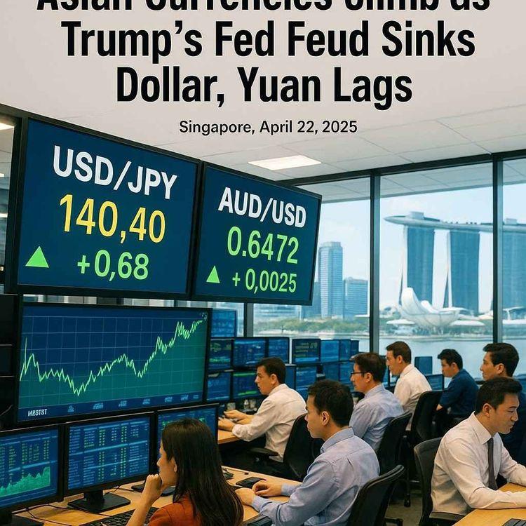 Asian Currencies Climb as Trump’s Fed Feud Sinks Dollar, Yuan Lags
